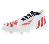 adidas Predator 18.4 FxG Soccer Shoe Unisex-Adult, Off White/Vivid Red/Gold Metallic, 11.5 Women/10.5 Men