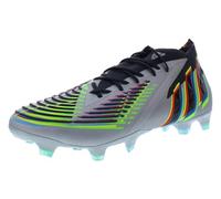 adidas Predator 18.4 FxG Soccer Shoe Unisex-Adult, Silver Metallic/Core Black/Team Solar Green-silver, 13 Women/12 Men