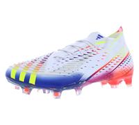 adidas Predator 20.4 Flexible Ground Soccer Shoe Mens, Footwear White/Solar Yellow/Power Blue, 7.5 Women/6.5 Men