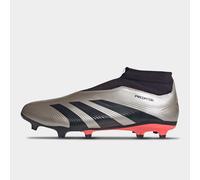 Adidas Predator 24 League Laceless Firm Ground Football Boots 10.5 Silver/Black