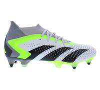 adidas Predator Accuracy.1 Soft Ground Unisex Shoes, Footwear White/Core Black/Lucid Lemon-white, 8.5 Women/7.5 Men