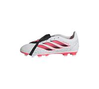 adidas Unisex Club Fold-Over Tongue Firm Ground/Multi Ground Football Boots Kids Shoes, FTWR White/Solar Turbo/core Black, 4.5 UK