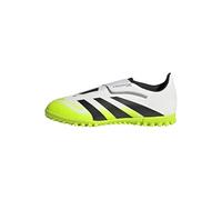 adidas Predator Club Hook and Loop Turf Football Boots Kids, FTWR White/core Black/Lucid Lemon, 5.5 UK Child