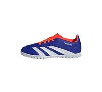 adidas Predator Club Junior Football Boots Turf, Lucid Blue/Cloud White/Solar Red, 4.5 UK
