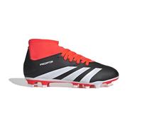 adidas Predator Club Sock J Football Boots Flexible Groun (Little Kid/Big Kid) Unisex Children's Trainers, Core Black White Solar Red, 2.5 Little Kid