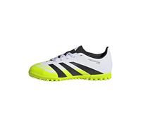 adidas Predator Club Turf Football Boots Kids, Cloud White/Core Black/Lucid Lemon, 5 UK Child