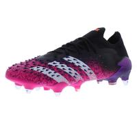 adidas Predator Freak .1 L Soft Ground Mens Shoes, Black//Pink/Purple-black, 12.5