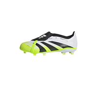 adidas Predator League Fold-Over Tongue Firm Multi Ground Football Boots Kids, Cloud White/Core Black/Lucid Lemon, 12 UK Child