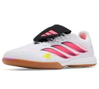 adidas Predator League Fold- Over Tongue Indoor Football, White/Solar Turbo/Black, 6.5 Women/5.5 Men