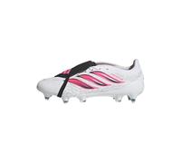 adidas Unisex Predator League Fold- Over Tongue Soft Ground Football Boots Shoes, FTWR White/Solar Turbo/core Black, 6.5 UK
