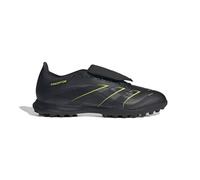 adidas Unisex Predator League Fold-Over Tongue Turf Football Boots, Core Black/Carbon/Lucid Lemon, 7 UK