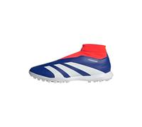 adidas Predator League Laceless Football Boots Turf, Lucid Blue/Cloud White/Solar Red, 6.5 UK