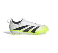 adidas Predator League Laceless Firm Ground Football Boots Kids, Cloud White/Core Black/Lucid Lemon, 1 UK Child