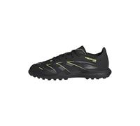 adidas Predator League Turf Football Boots Kids, Core Black/Carbon/Lucid Lemon, 2 UK Child