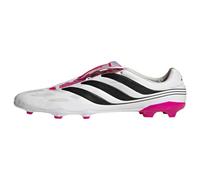 adidas Predator Precision.3 Youth Firm Ground Cleats, White/Black/Pink, 4 Big Kid