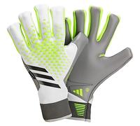 adidas Predator Pro Fingersave Goalkeeper Gloves (8) White/Lucid Lemon/Black