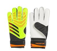adidas Predator Unisex Fingersave Goalkeeper Gloves, Size 8, Solar Yellow/Black/Solar Red