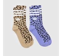 adidas Print Disney Leopard Crew Socks 2PK UK 4.5-5.5