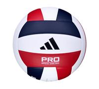 adidas | PRO | Hand Picked Leather Indoor Game Volleyball | NFHS Certified | Official Size (Red/White/Navy)
