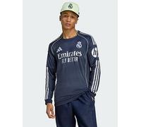 adidas Real Madrid 25/26 Long Sleeve Away Jersey, Blue, Size S, Men Blue