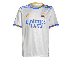 Adidas Real Madrid Home Junior Short Sleeve Jersey 2021/2022 Colour: White, Size: 7-8 years