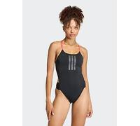 adidas RIPSTREAM 3-STRIPES TIE BACK SWIMSUIT, Black, Size 26, Women Black