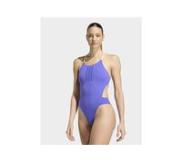 adidas Women's Ripstream 3-Stripes Tie Back Swimsuit Swimwear, Solar Purple, 30