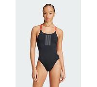 adidas Ripstream 3-Stripes X-Back Swimsuit, Black/Red, Size 40, Women Black/Red