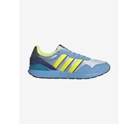 adidas Run 60s 4.0 blue sky yellow navy silver shoes - 10.5UK