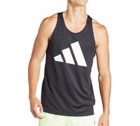 adidas Run It Mens Running Vest Black Lightweight Breathable Sleeveless Tank Top