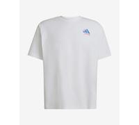 adidas Running Paris Graphic short sleeve T-shirt white blue pink - L