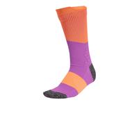 adidas RUNxBOOST Running Mid Height Socks | UK L in Purple Burst/Lucid Orange/White