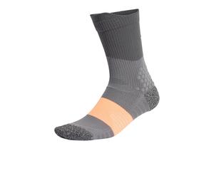 adidas RUNxBOOST Running Mid Height Socks | UK XL in Grey Four/Grey Six/Lucid Orange