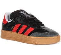 Adidas Samba 3 Stripes Retro Junior Boys Trainers Black White UK 3 - 6