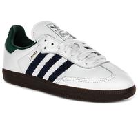 Adidas Samba OG Lace Up Retro Leather Womens Trainers In White Grey UK 3 - 9