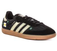 adidas Samba Og W Women's 3-Stripes Retro Contrast 70S Trainers, Black Gold, 5.5