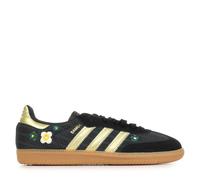 adidas Samba Og W Women's 3-Stripes Retro Contrast 70S Trainers, Core Black/Matte Silver/Almost Yellow, 10