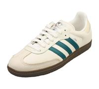 adidas Samba Og Womens Casual Trainers in White Green - 4 UK