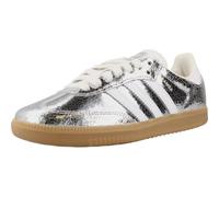 Adidas Samba OG Womens Sneaker, Silver Metallic Cracked Leather, 4.5 UK