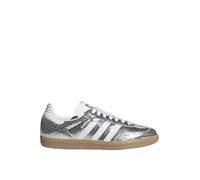 Adidas Samba OG Womens Sneaker, Silver Metallic Cracked Leather, 6 UK
