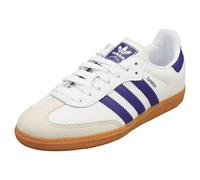 adidas Samba Og Womens White Blue Casual Trainers - 4 UK