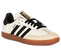 Adidas Samba Original Vintage Retro Leather Womens Trainer White Black UK 3 - 8