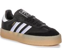 Adidas Sambae 3 Stripes Retro Womens Trainer In Black White UK 6 - 8