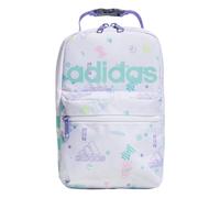 adidas Santiago 2 Insulated Lunch Bag Icon Brand Love White/Flash Aqua Blue/Light Purple One Size
