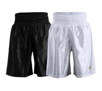 adidas Boxing Shorts Satin Amateur Pro Adults Mens Black White Gold
