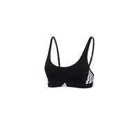 adidas Scoop Bralette Sport Active Essentials Cotton 3 Stripes Comfortable Underwear Black