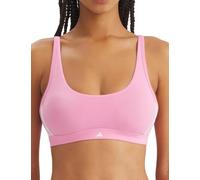 adidas Scoop Bralette Sport Active Essentials Cotton 3 Stripes Comfortable Underwear Red