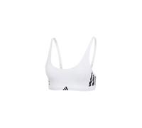 adidas Scoop Bralette Sport Active Essentials Cotton 3 Stripes Comfortable Underwear White