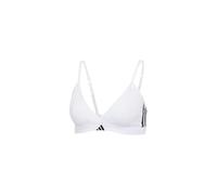 adidas Scoop Bralette Sport Active Essentials Cotton 3 Stripes Comfortable Underwear White
