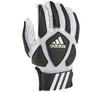 adidas Scorch Destroyer Youth Full Finger Lineman's Gloves, White/Black, Large